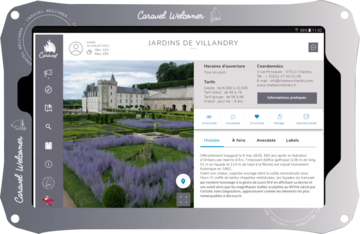 un aperçu du site caravel concierge sur une tablette